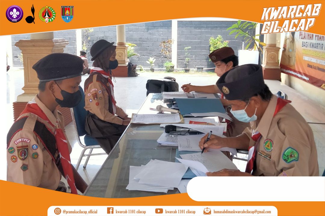 Pramuka Penggalang dari berbagai Gugus Depan yang berada di wilayah kwarcab cilacap ikuti seleksi kegiatan Jambore Nasional Tahun 2022